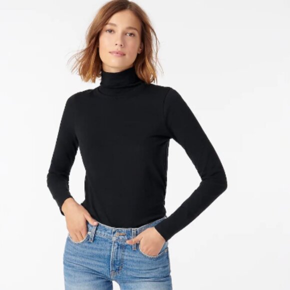 J. Crew Tops - J Crew:  Tissue Turtleneck, Size Large, Black